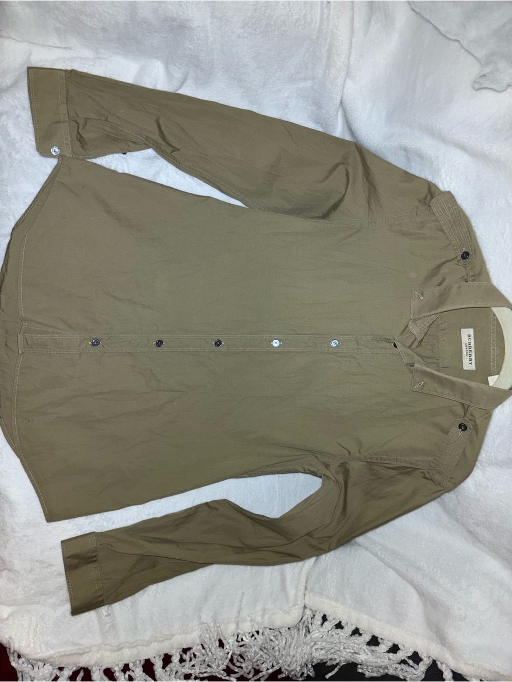 Burberry Tan Button-Down Shirt Women